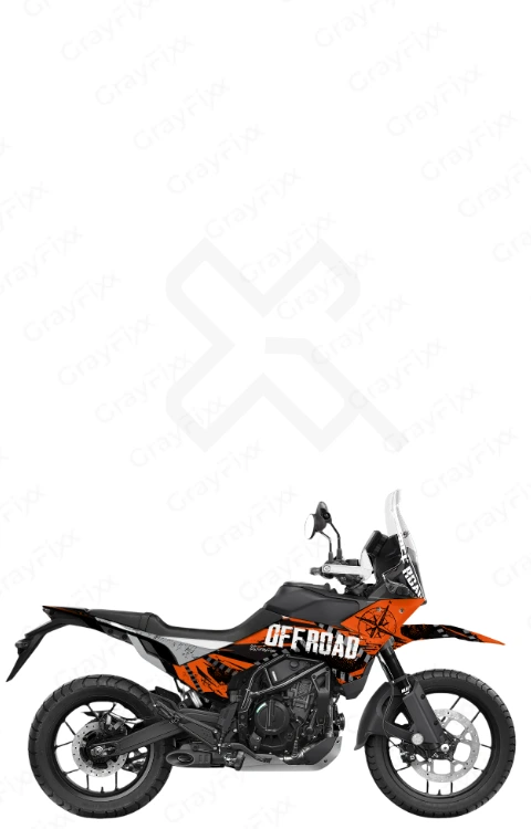 Off Road Edition Full Body Sticker Compatible with Adventure 250/390 X | Made in Premium Gloss Vinyl with FPF (Fade Protection Film), Waterproof, Precut Sticker, Pack of 1